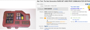 4. Top Star Trek Sold for $1,235. on eBay