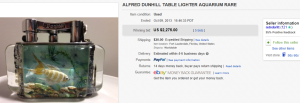 5. Most Expensive Lighter  Sold for $2,275. on eBay