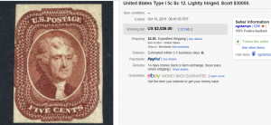 5. Top Stamp Sold for $2,026. on eBay