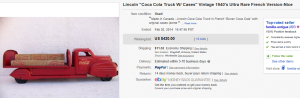 1940's French Lincoln Coca Cola Truck with Cases