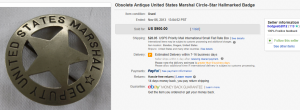 1. Top Badge Sold for $900. on eBay