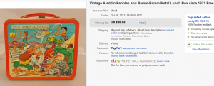 1971 Pebbles and Bamm Bamm Lunch Box