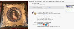 1905 Vienna Art Plate Litho Coca Cola Tray
