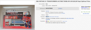 2. Top Action Figures Sold for $3,750. on eBay