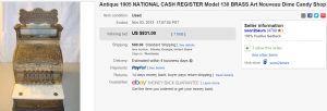3. Top Cash Register Sold for $831. on eBay