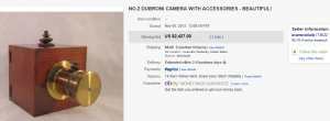 3. Top Camera Sold for $2,427. on eBay