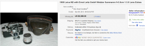 4. Top Camera Sold for $2,350.30. on eBay