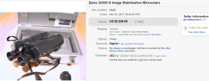4. Top Binocular Sold for $2,300. on eBay