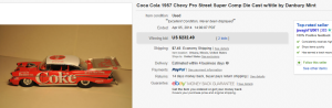 1957 Coca Cola Chevy Pro Street Super Comp Die Cast