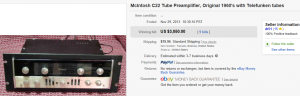 5. Top Electronic Sold for $3,050. on eBay