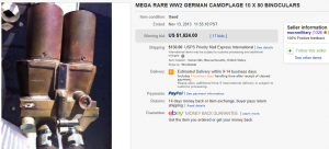 5. Top Binocular Sold for $1,624. on eBay