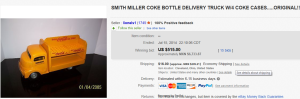 Smith Miller Coke Bottle Delivery Truck With 4 Coke Cases