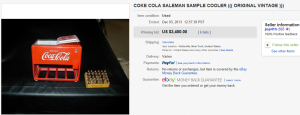 Coca Cola Saleman Sample Cooler
