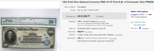 3. Top Currency Sold for $1,502.77. on eBay