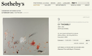 Cy Twombly Paintng
