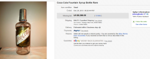 1. Top Coca Cola Sold for $5,355. on eBay
