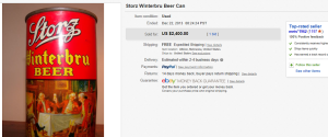 1. Top Can Sold for $2,400. on eBay