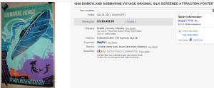 2. Top Disney Sold for $3,439.95. on eBay