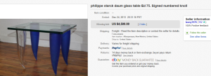 2. Top Furniture Sold for $4,500. on eBay