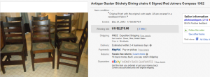 3. Top Furniture Sold for $2,275. on eBay