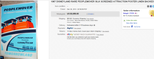 3. Top Disney Sold for $3,050. on eBay