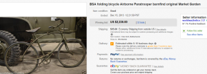 3. Top Bicycle Sold for $2,235. on eBay
