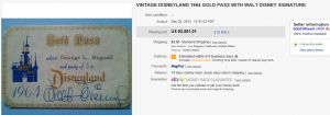 4. Top Dsney Sold for $2,551.01. on eBay