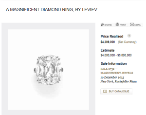 Magnificent Diamond Ring, By Leviev