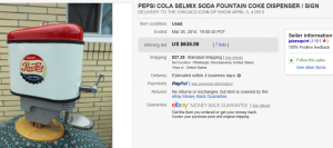 Pepsi Cola Selmix Soda Fountain Coke Dispenser