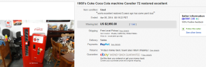 1. Top Coca Cola Sold for $2,950. on eBay
