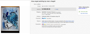 1. Top Art (Painting) Sold for $50,000. on eBay