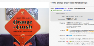 Orange Crush Take Home Handipak Sign