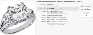 2. Top Diamonds & Jewelry Sold for $31,500. on eBay