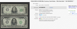 3. Top Currency Sold for $2,800. on eBay