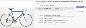 3. Top Bicycle Sold for $2,291. on eBay