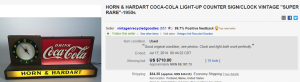 Horn & Hardart Coca-Cola Light-Up Clock