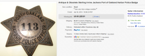 3. Top Badge Sold for $1,225.01. on eBay