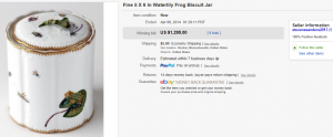 3. Top Cookie Jars Sold for $1,295. on eBay