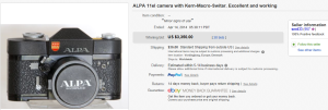 5. Top Camera Sold for $3,350. on eBay