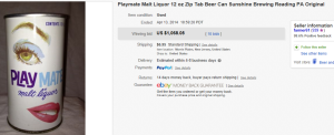 5. Top Can Sold for $1,068.05. on eBay