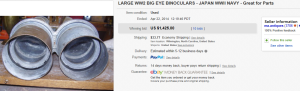 5. Top Binocular Sold for $1,279. on eBay