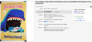 2. Top Disney Sold for $5,000. on eBay