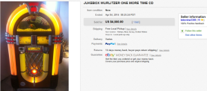 3. Most Expensive Juke Boxe Sold for $4,550. on eBay