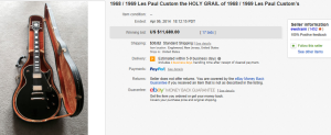 4. Most Expensive Guitar Sold for $11,680. on eBay
