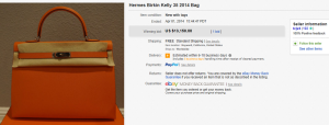 5. Top Hand Bag Sold for $13,150. on eBay