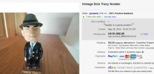 1. Top Bobble Head Sold for $1,500. on eBay