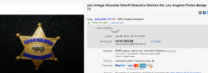1. Top Badge Sold for $1,803.89. on eBay