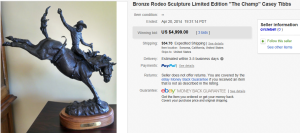 2. Top Sculpture Sold for $4,999. on eBay