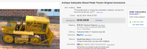 2. Most Expensive Pedal Car Sold for $3,100. on eBay