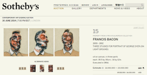 2 Three Studies For Portrait Of George Dyer  By Francis Bacon Sold For $45,400,274